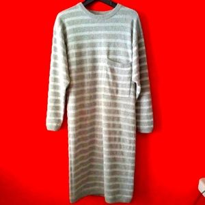 Outlander Gray Gray Stripped Sweater Dress